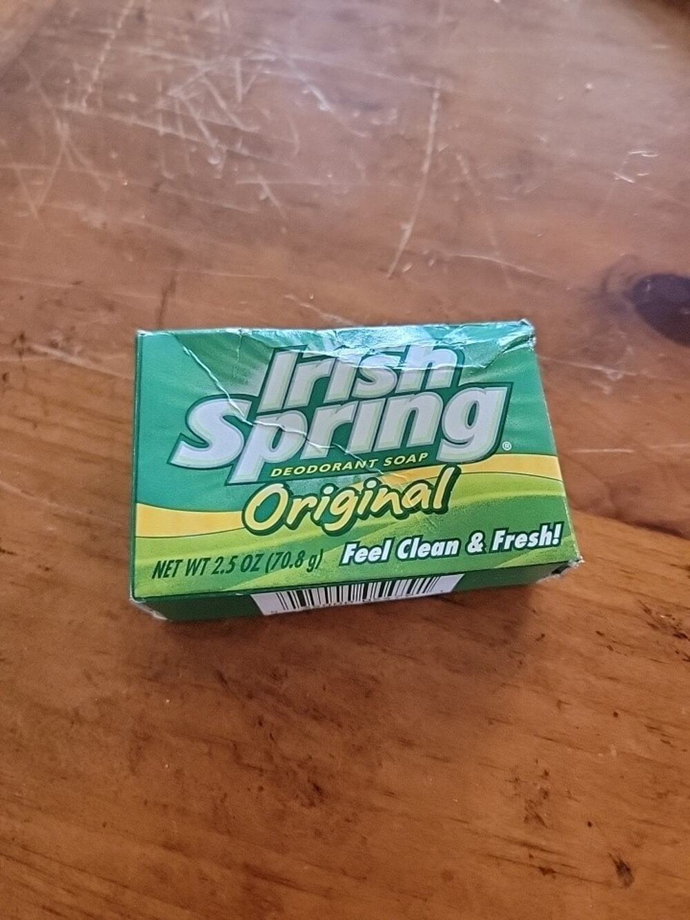 Irish Spring Original Deodorant Soap Bar Feel Clean & Fresh 2.5 oz Vintage